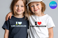 I LOVE los angeles Canva Frame Heart Logo Valentine Frame Product Image 1