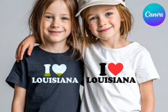 I LOVE louisiana Canva Frame Heart Logo Valentine Frame Product Image 1