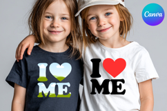 I LOVE me Canva Frame Heart Logo Valentine Frame Product Image 1