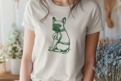 I Love Mom French Bulldog SVG PNG | Cute Tattoo Dog Clipart Product Image 2