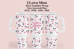 i love moo cow puns 40oz quencher tumbler sublimation full wrap high resolution transparant background