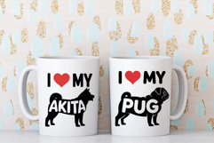 I Love My Dog SVG - 60 Dog Breeds SVG PNG Bundle