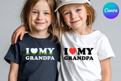 I LOVE MY GRANDPA Canva Frame Heart Logo Valentine Product Image 1