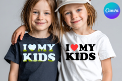 I LOVE MY KIDS Canva Frame Heart Logo Valentine Product Image 1
