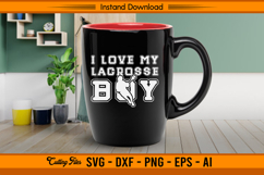 I Love My Lacrosse Boy SVG Cutting Design File Product Image 3