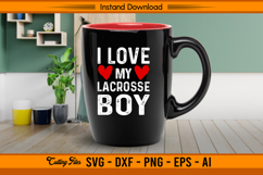 I Love My Lacrosse Boy SVG Cutting Design File Product Image 3