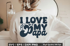 I Love My Papa SVG - Retro Father's Day Design Product Image 1