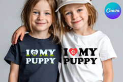 I LOVE MY Puppy Canva Frame Heart Logo Valentine Product Image 1