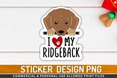 I love my ridgeback Stickers PNG Product Image 1
