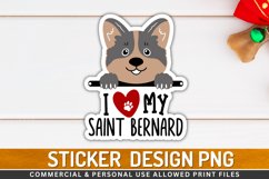 I love my saint Stickers PNG Product Image 1