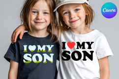 I LOVE MY SON Canva Frame Heart Logo Valentine Product Image 1