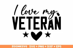 I love my veteran SVG, Military SVG, Veteran SVG Product Image 2