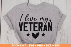I love my veteran SVG, Military SVG, Veteran SVG Product Image 1