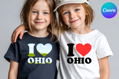 I LOVE ohio Canva Frame Heart Logo Valentine Frame Product Image 1