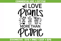 I love plants more than people SVG, Plant SVG, Plant Lover Product Image 2