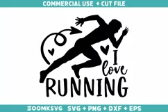 I love running SVG | Running SVG | Sports SVG Product Image 1