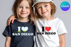 I LOVE san diego Canva Frame Heart Logo Valentine Frame Product Image 1