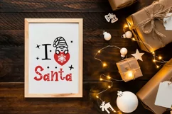 I Love Santa Christmas quote SVG PNG Winter Design cut file