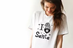 I Love Santa Christmas quote SVG Winter Design cut file