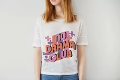 90’s No Drama Club Retro PNG Sublimation Product Image 3