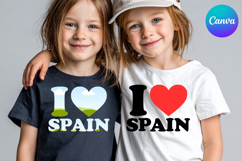 I LOVE spain Canva Frame Heart Logo Valentine Frame Product Image 1