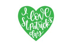 I Love St Patrick's Day SVG Cut File Product Image 1
