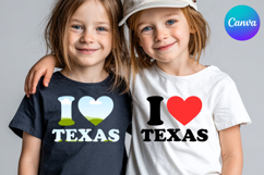 I LOVE texas Canva Frame Heart Logo Valentine Frame Product Image 1