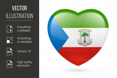 Heart Icon of Equatorial Guinea Product Image 1
