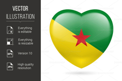 Heart Icon of French Guiana Product Image 1