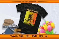 I Love The Morning Ride Vintage Cycling SVG Design Product Image 2