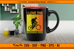 I Love The Morning Ride Vintage Cycling SVG Design Product Image 3