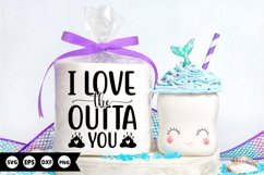 I love the outta you - Valentine Toilet Paper SVG Design Product Image 1