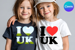 I LOVE uk Canva Frame Heart Logo Valentine Frame Product Image 1