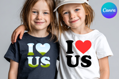 I LOVE US Canva Frame Heart Logo Valentine Frame Product Image 1