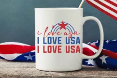 I LOVE USA SVG,American Flag SVG,Independence Day SVG Product Image 3