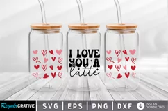 I Love You A Latte SVG, Valentine's Day SVG Design Product Image 1