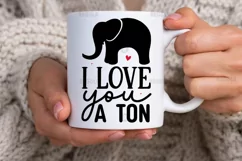I love you a ton SVG, Valentines Day SVG Design Product Image 2
