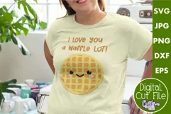 I Love You A Waffle Lot | Funny Food Pun Svg Design Product Image 1