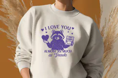 I Love You Almost as Much as Snacks SVG PNG, Funny Valentine Product Image 3