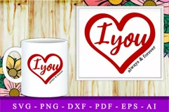 I Love You SVG, Love SVG, Heart SVG, Valentines Day SVG Product Image 1