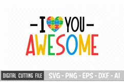I Love You Awesome Svg | Autism Svg | Autism Awareness Svg Product Image 2