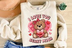I love You Beary Much png, Valentines Day Magical Honey Bear Product Image 3