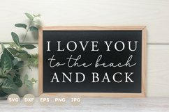 I love you to the beach and back svg | Beach House Sign SVG Product Image 1