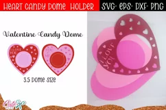 Heart Candy Dome SVG | Valentines day Treats SVG Paper Cut Product Image 4