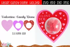 Heart Candy Dome SVG | Valentines day Treats SVG Paper Cut Product Image 2