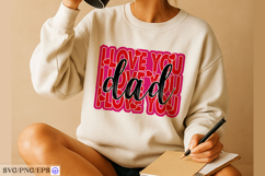 I Love You Dad Father's Day SVG Design Product Image 3