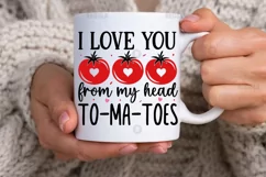 I love you from my head SVG, Valentines Day SVG Design Product Image 2