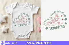 Baby & Kids Tomato Funny SVG PNG Design Product Image 1