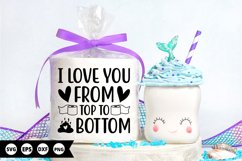 I love you from top - Valentine Toilet Paper SVG Design Product Image 1