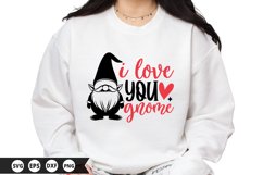 I Love You Gnome - Valentine&#039;s Day SVG Design Product Image 1